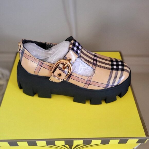 Circus NY By Sam Edelman Amy Lug Plaid Platform Mary Jane Size 6.5M - Picture 3 of 7